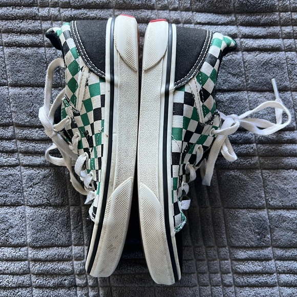 Vans green/black/white checkerboard, Little Boys size 3 - Picture 8 of 12